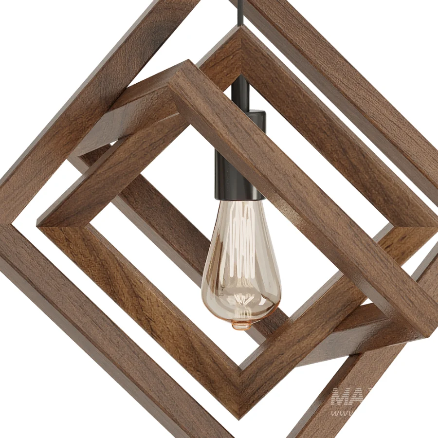 Handmade Wooden Chandelier - Image 4