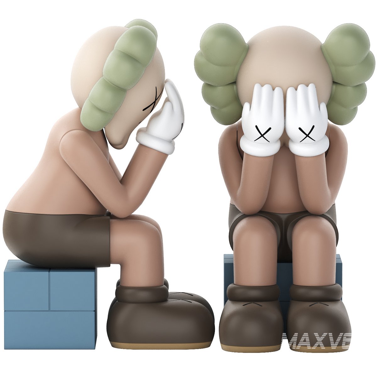 kaws passing through open edition vinyl figure 3d model