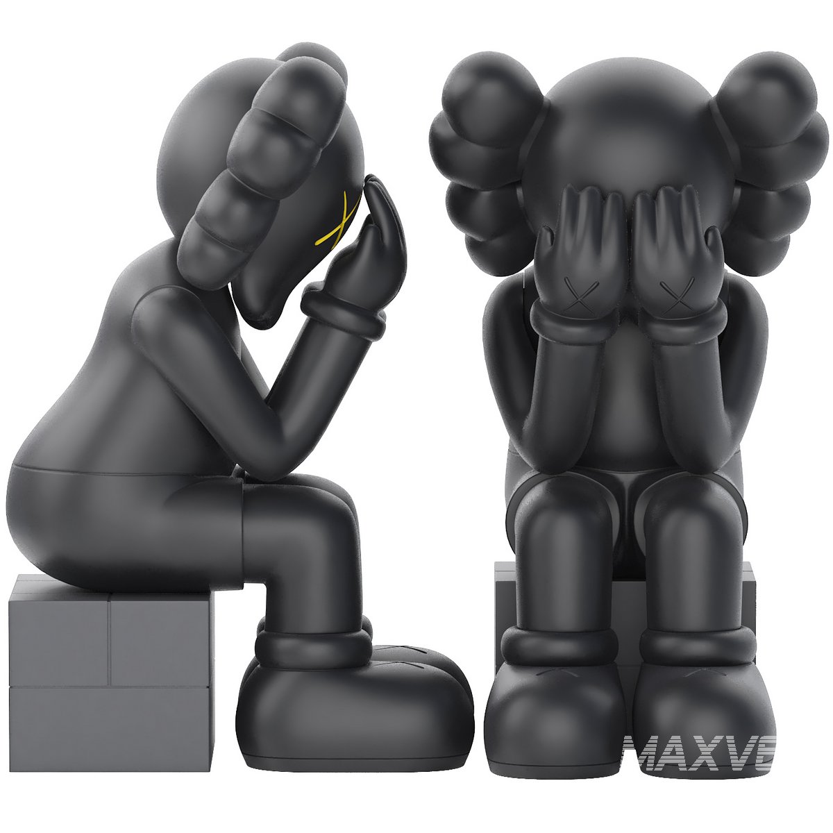 KAWS Passing Through 黒 オープンエディション KAWS Passing Through Open Edition Vinyl Figure Black/Brown
