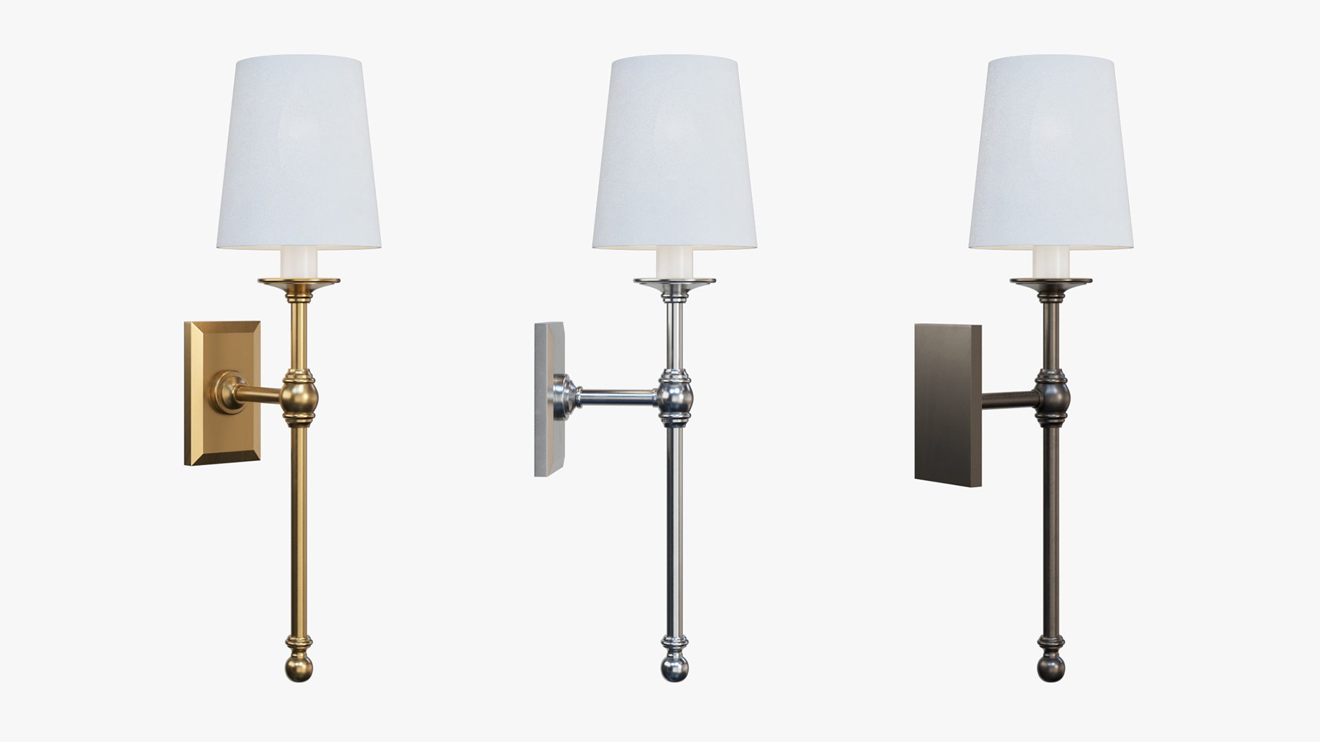 classic 19in tail sconce - 3D Thumbnail