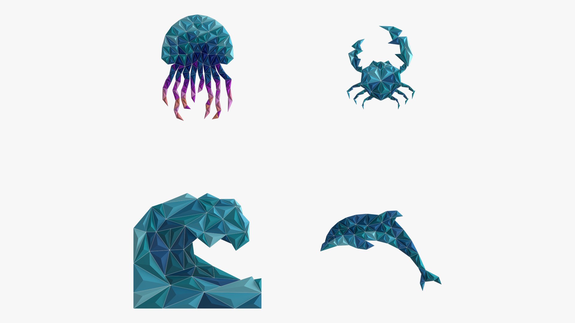 Paper art work 16 PBR - 3D Thumbnail