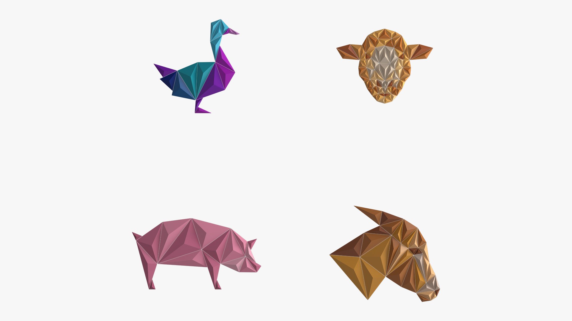 Paper art work 19 PBR - 3D Thumbnail