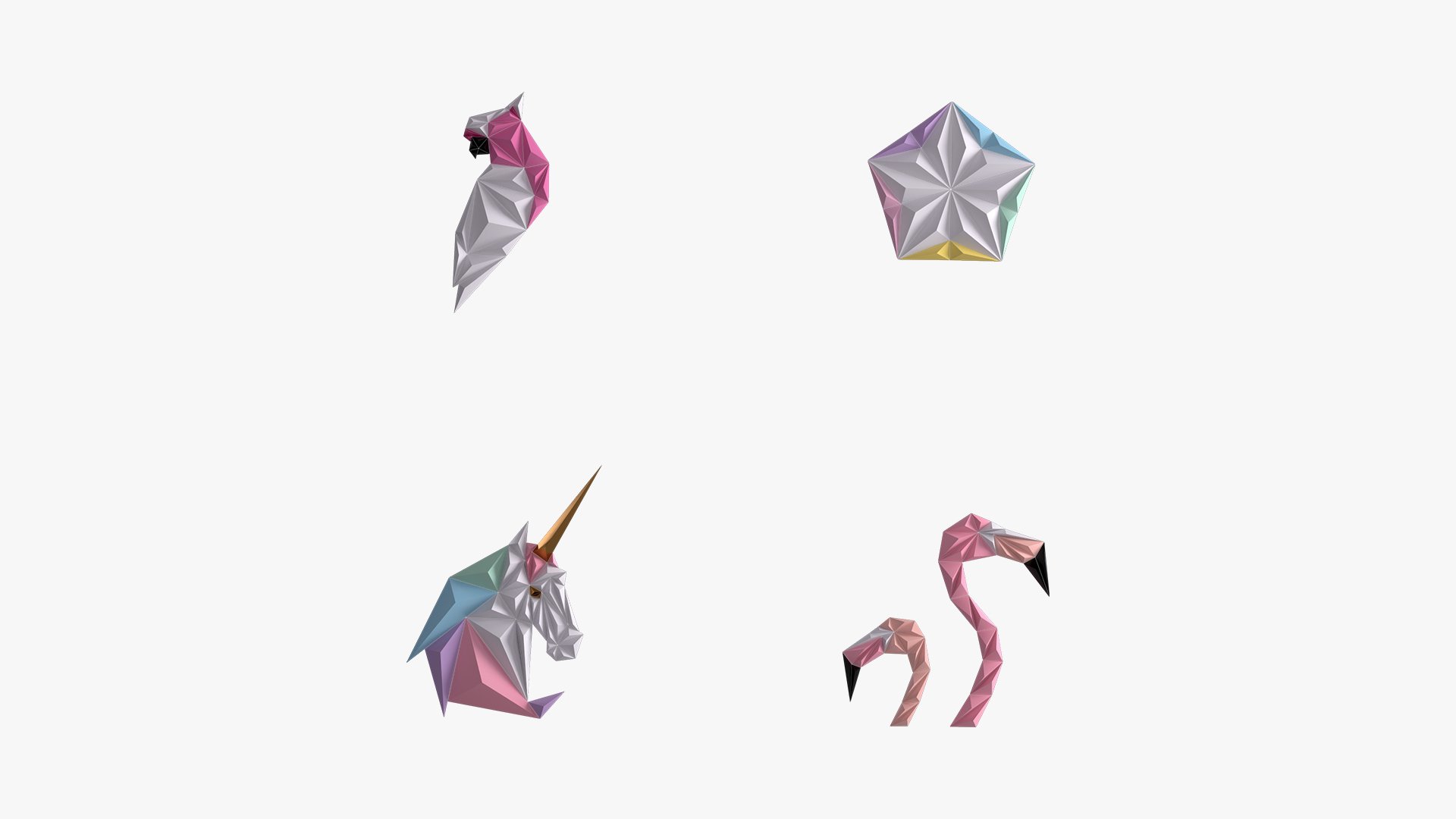 Paper art work 05 PBR - 3D Thumbnail