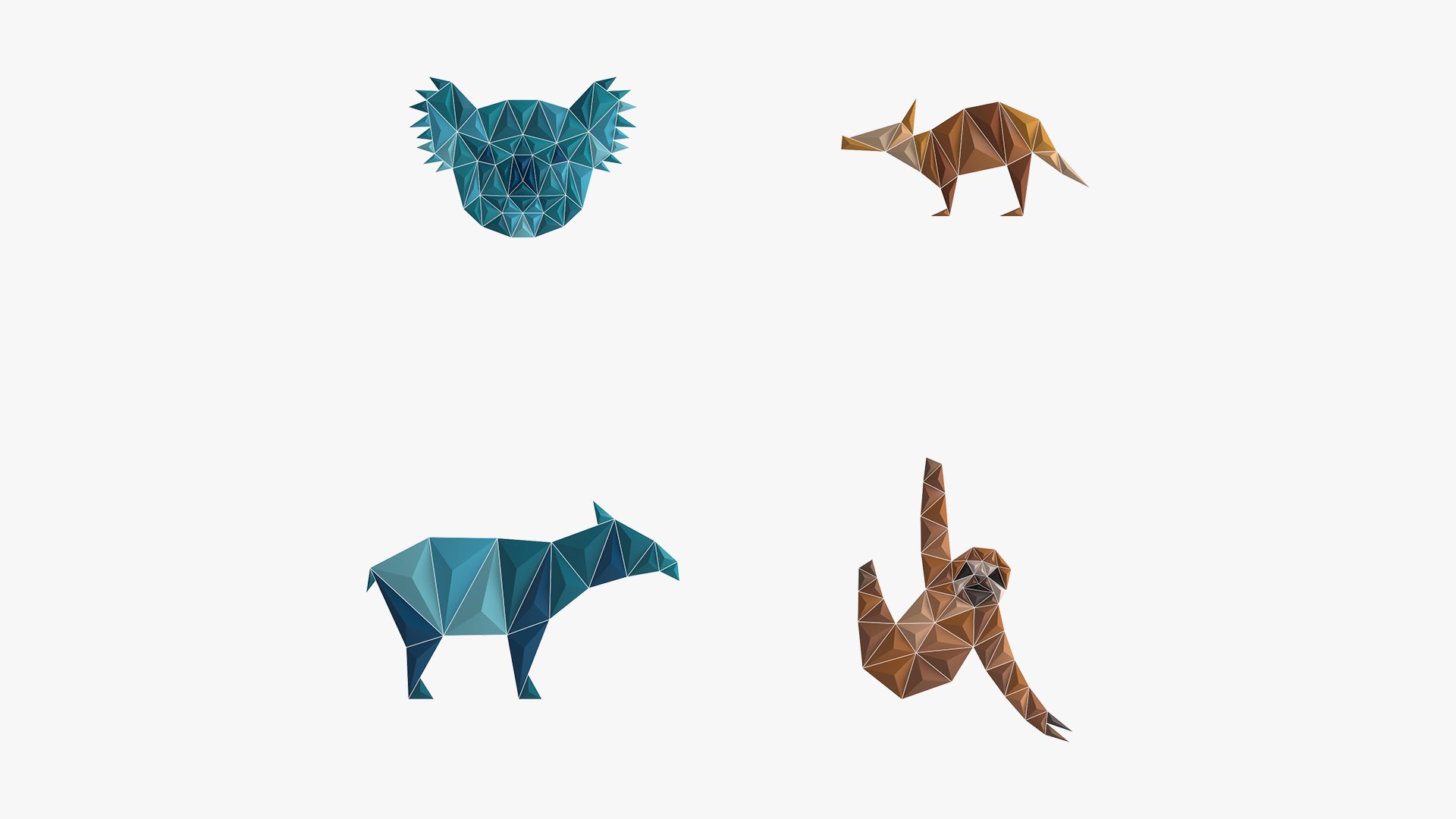 Paper art work 24 PBR - 3D Thumbnail