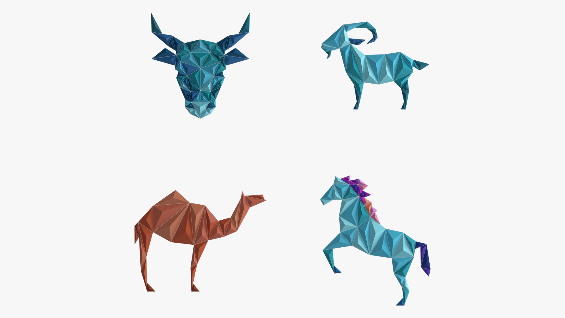 Paper art work 18 PBR - 3D Thumbnail