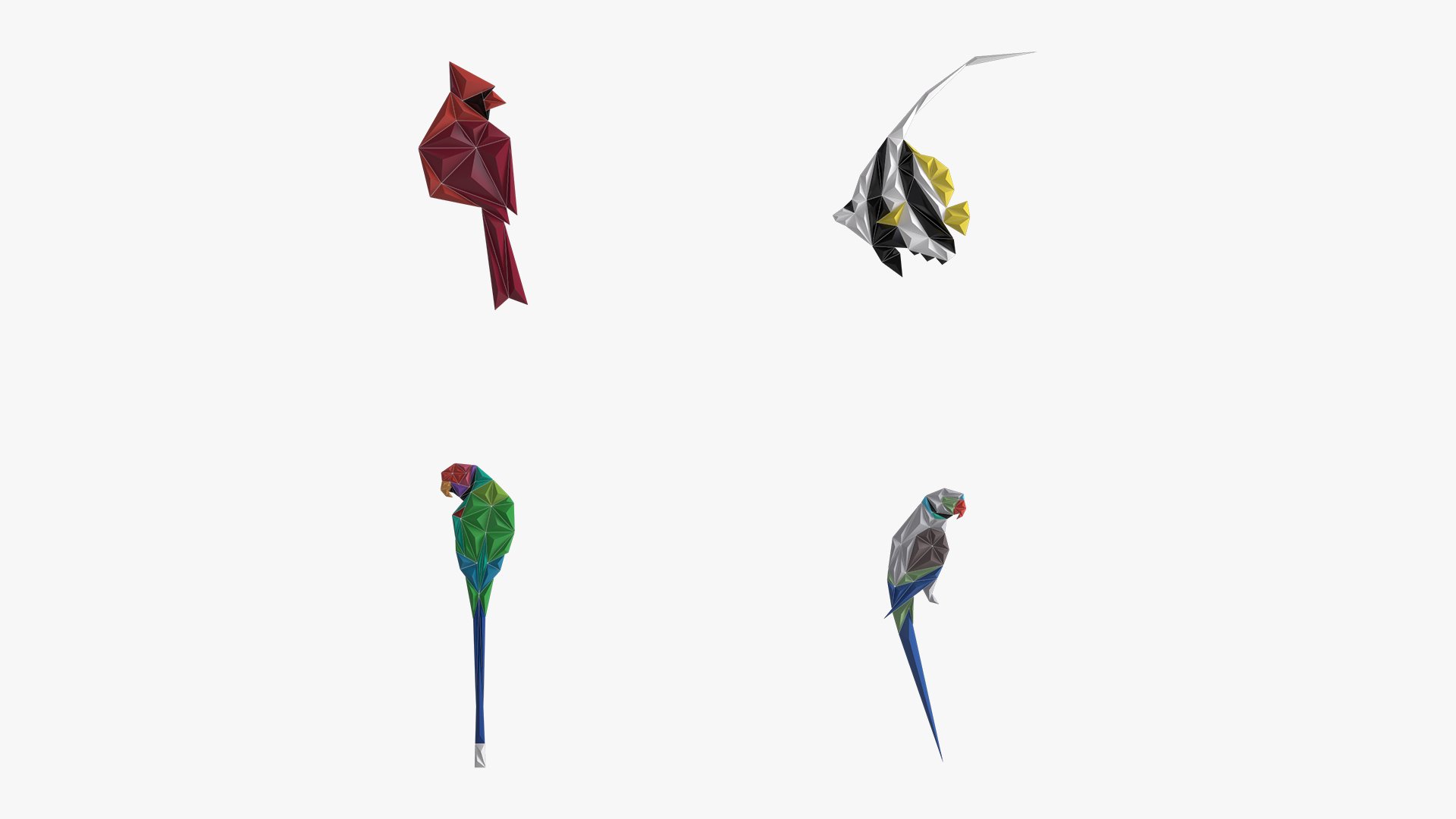 Paper art work 07 PBR - 3D Thumbnail