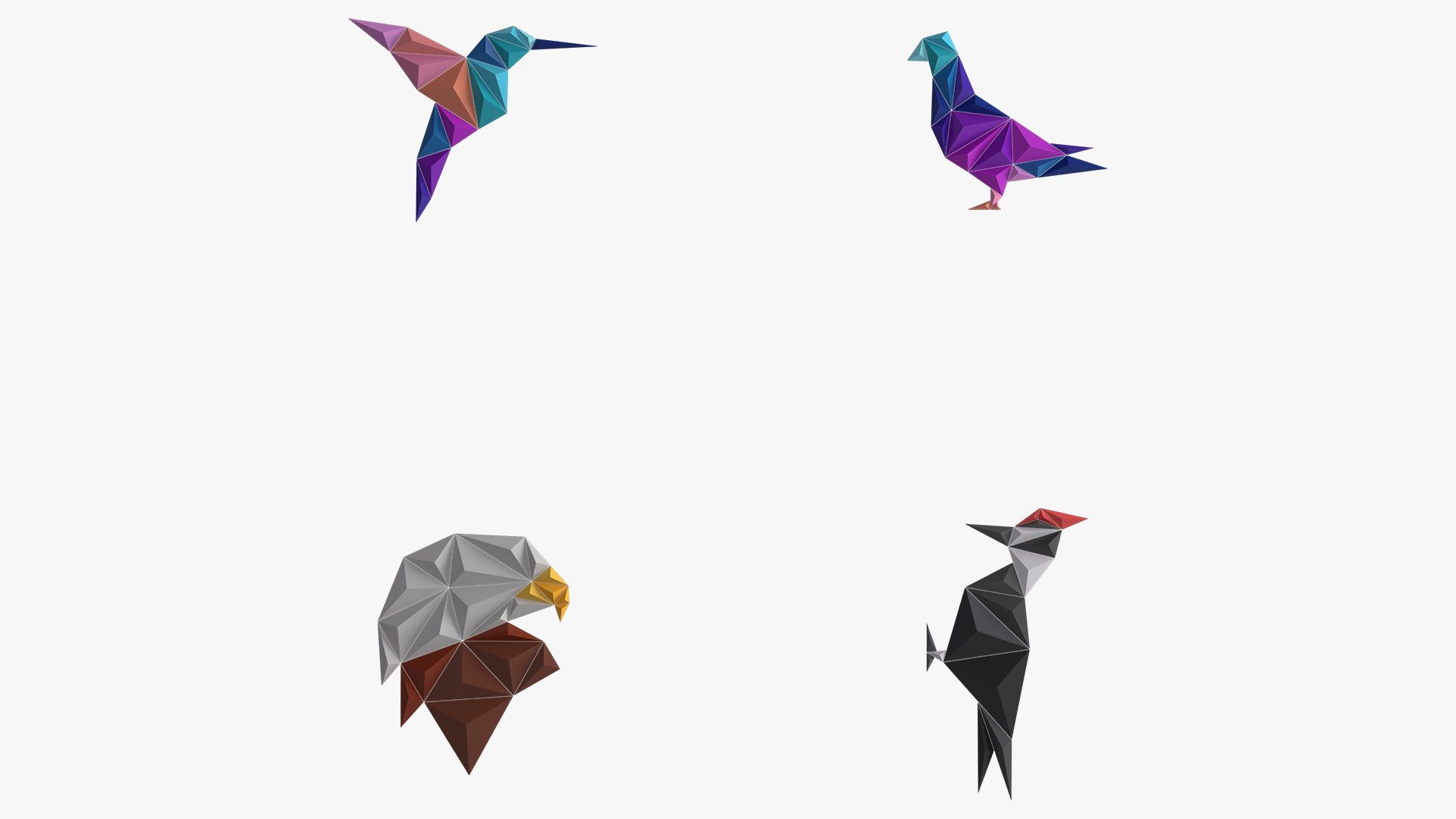 Paper art work 30 PBR - 3D Thumbnail