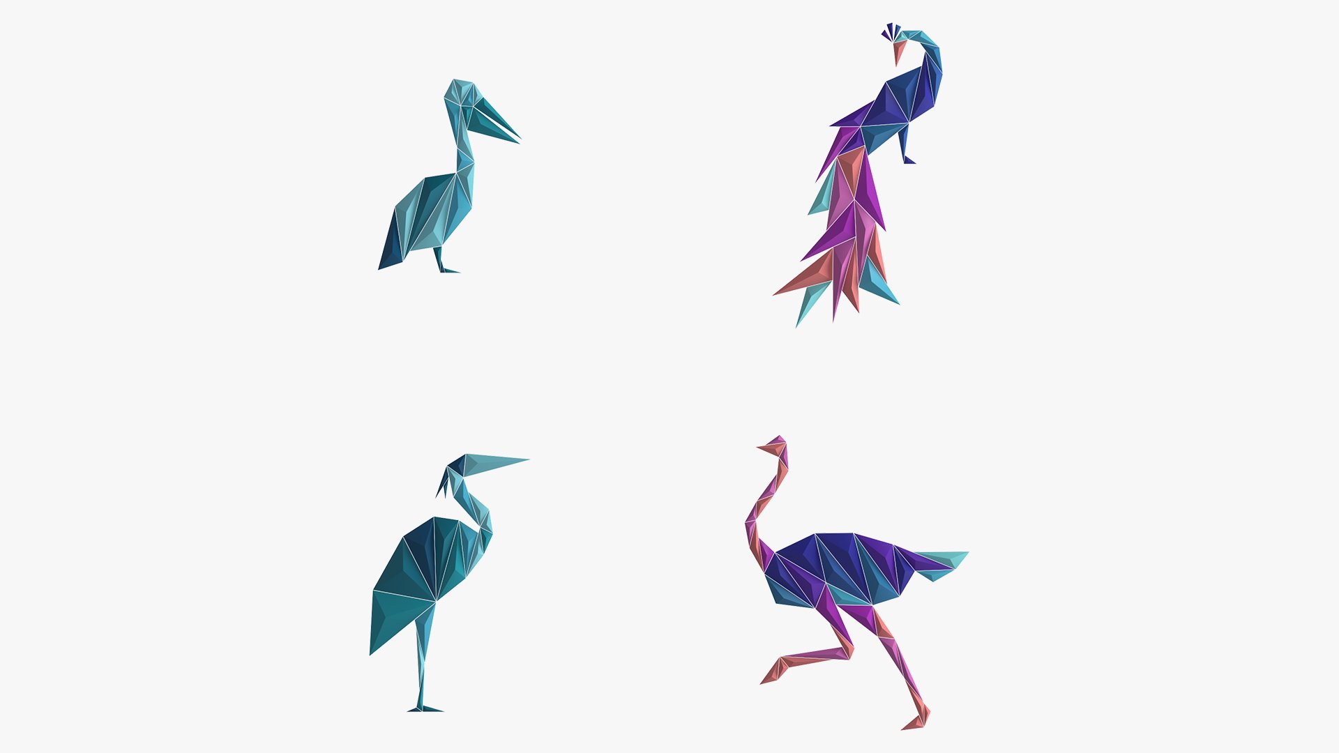 Paper art work 22 PBR - 3D Thumbnail