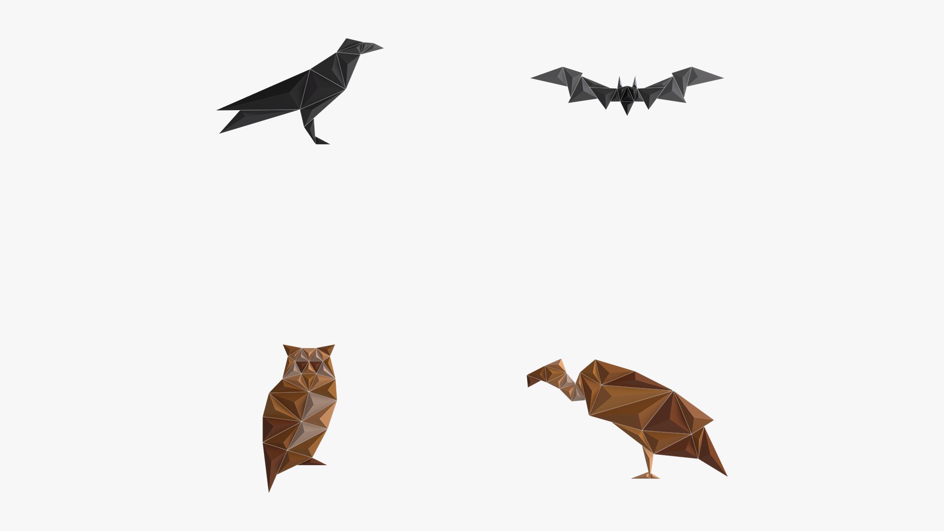 Paper art work 26 PBR - 3D Thumbnail