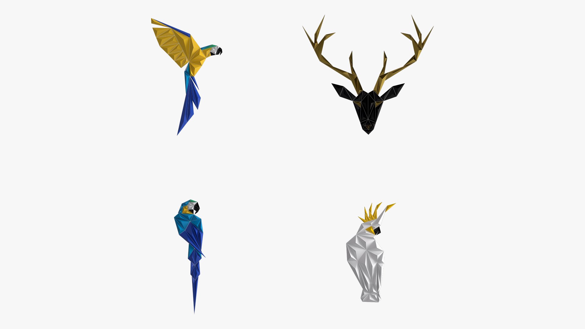 Paper art work 01 PBR - 3D Thumbnail